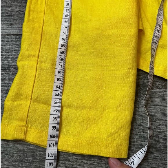 YELLOW SUMMER LINEN TROUSERS - Picture 6 of 10
